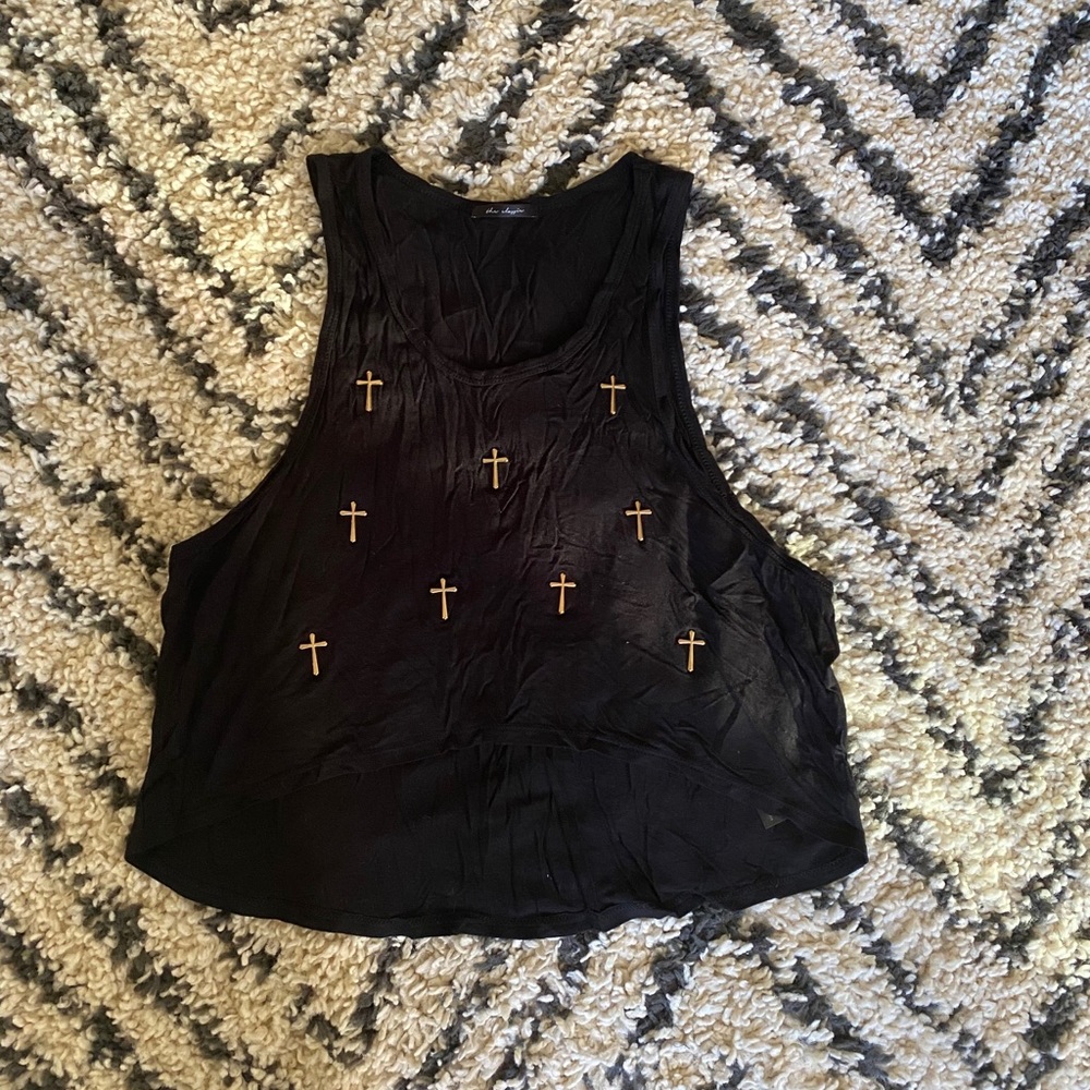 Loose embellished tank